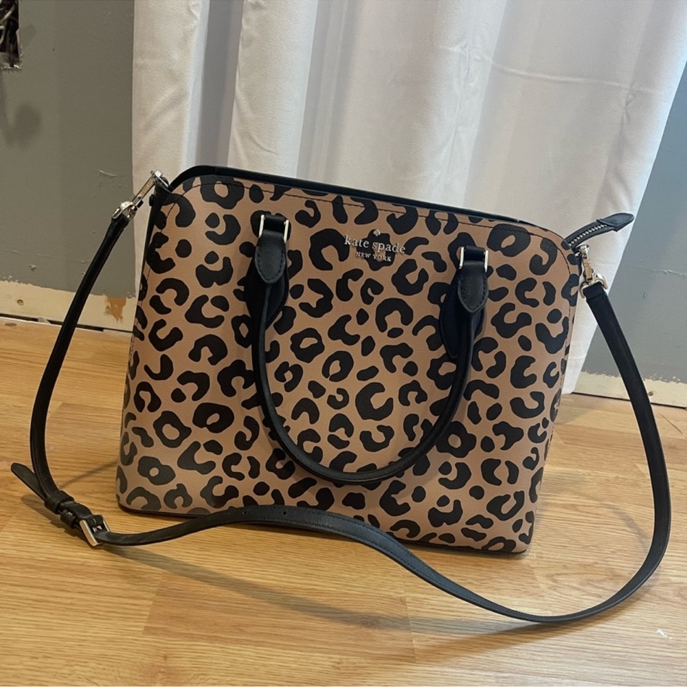 Kate Spade Tan and Black Leopard Shoulder Bag
